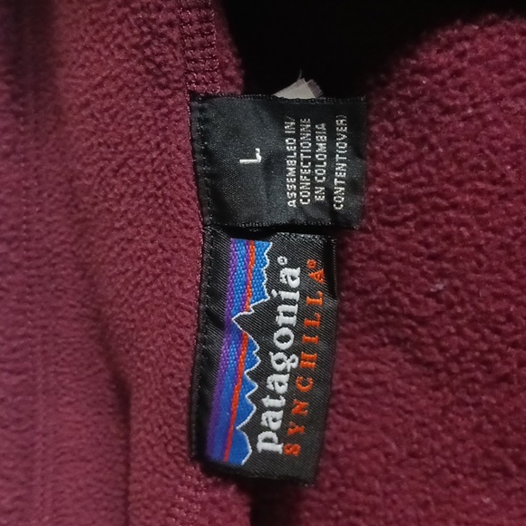 Vintage Patagonia Synchilla Maroon Fleece Vest Outdoor Hiking Adventure Size L - Picture 6 of 10